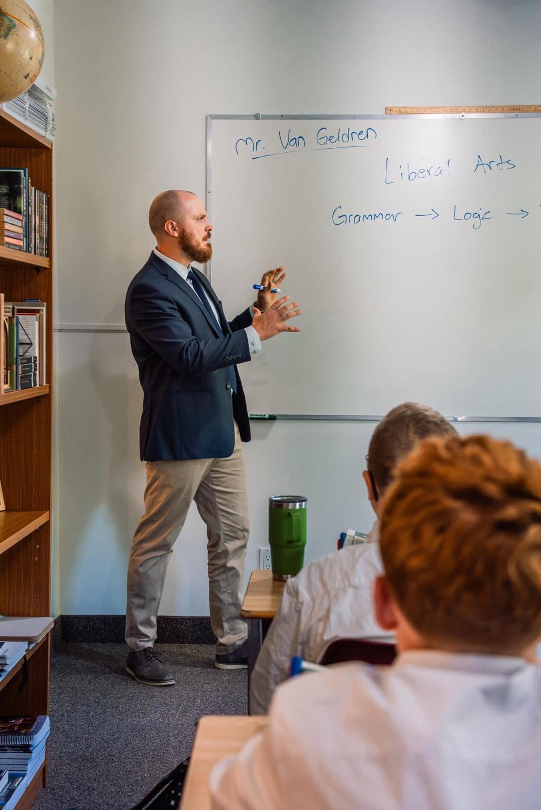 A King's Cross Academy teacher leading a liberal arts lesson